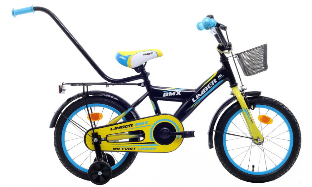 Dviratis Monteria Limber 16" black-yellow-blue - 1