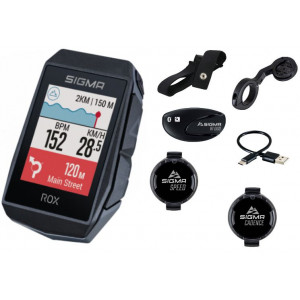 Bike computer SIGMA ROX 11.1 Evo GPS Black Sensor Set