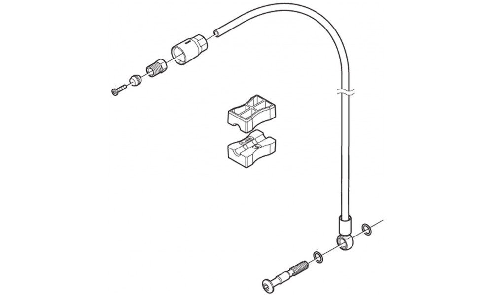Disc brake hose Shimano XTR/XT/SLX/Alfine SM-BH90-SB Banjo 1000mm black - 2