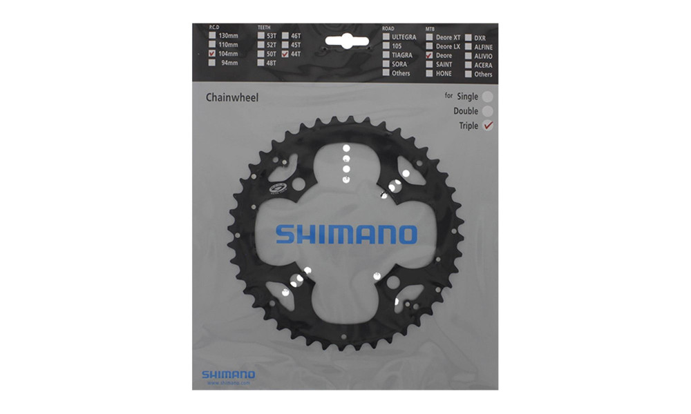 Передняя звезда Shimano FC-M530-44T black-BLACK 