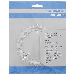 Передняя звезда Shimano FC-M430-32T silver-SILVER