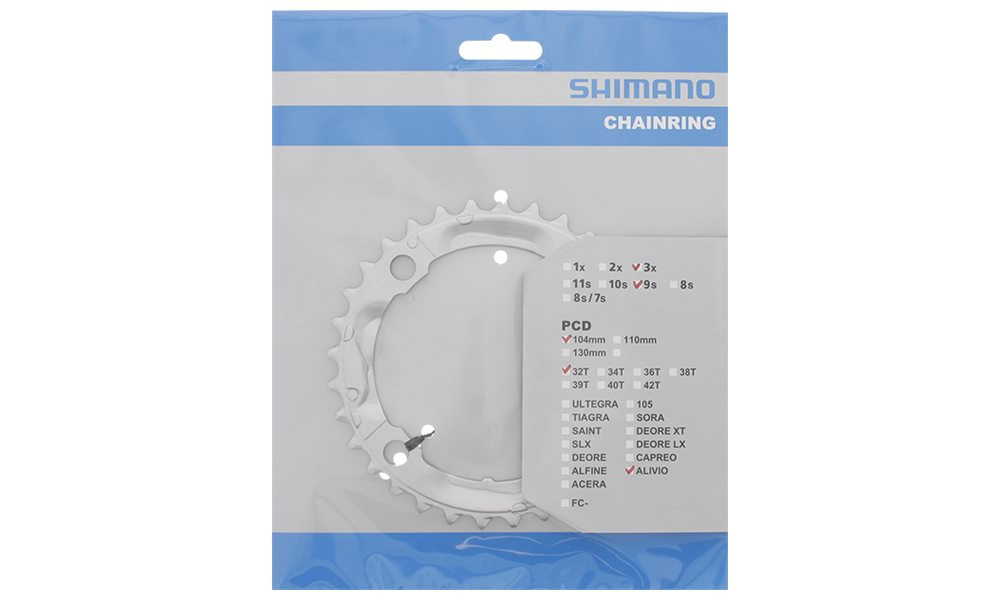 Передняя звезда Shimano FC-M430-32T silver-SILVER 