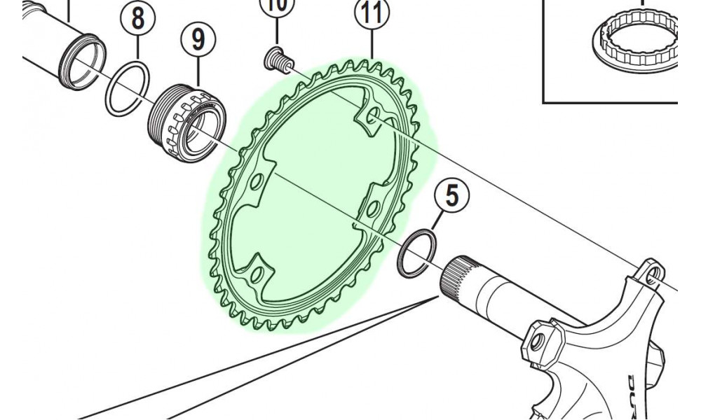 Передняя звезда Shimano DURA-ACE FC-9000-34T - 2