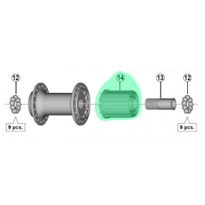 Корпус втулки Shimano FH-RM33