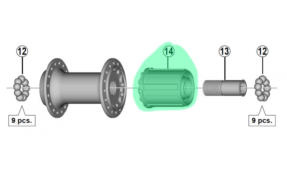 Корпус втулки Shimano FH-RM33 