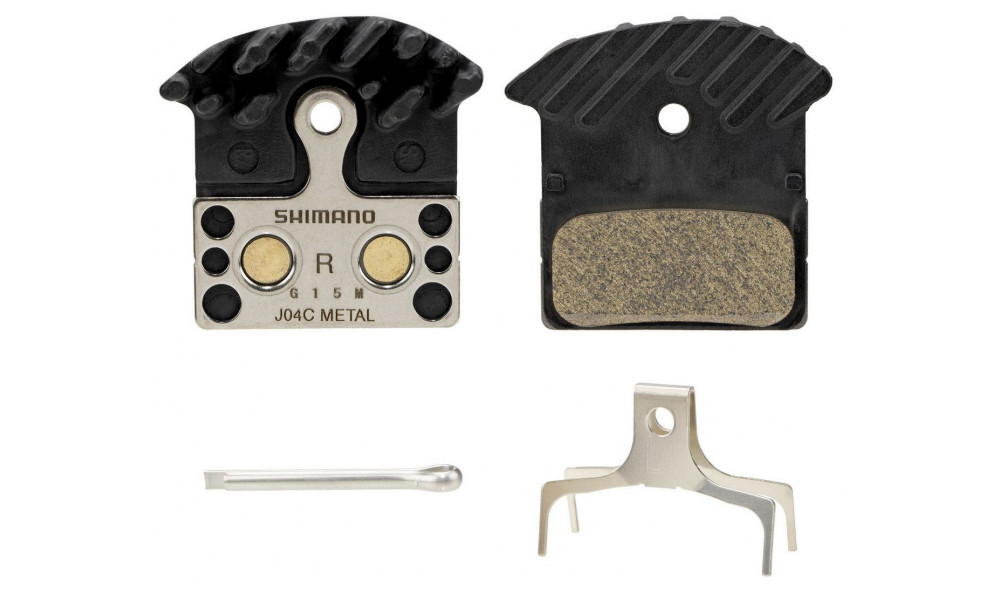 Disc brake pads Shimano XTR-XT-SLX-Deore-Alfine (J04C) Metal w/Fin 