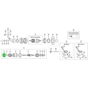 Часть втулки внутренних скоростей Shimano NEXUS SG-3C40 Brake shoe unit