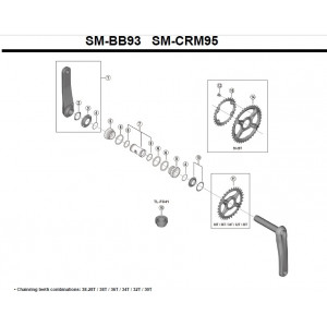 Chainring Shimano XTR SM-CRM95 34T