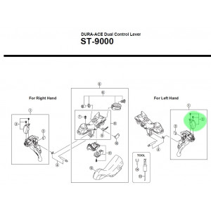 Крышка ручки переключателя скоростей Shimano DURA-ACE ST-9000 right w/ screws