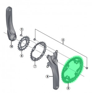 Передняя звезда Shimano ACERA FC-M3000 40T-AX