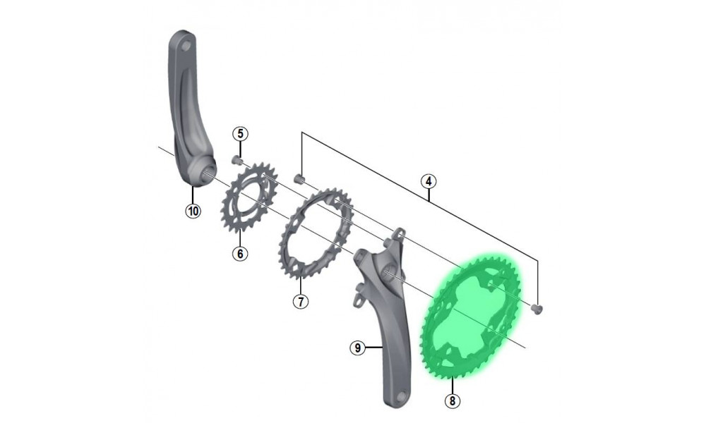 Передняя звезда Shimano ACERA FC-M3000 40T-AX 