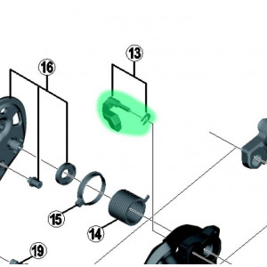 Ручка механизма сцепления Shimano RD-M9000 with fixing plate