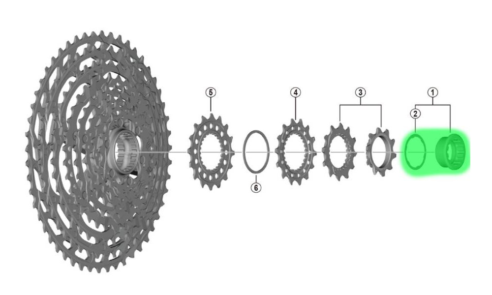 Стопорное кольцо Shimano CS-M9100-12 Centerlock Lockring with spacer 