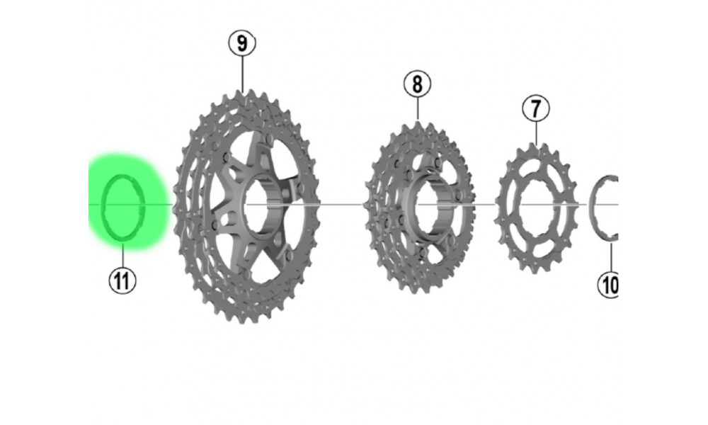 Адаптер Shimano Low Spacer 1.85mm for 8/9/10-speed cassette 