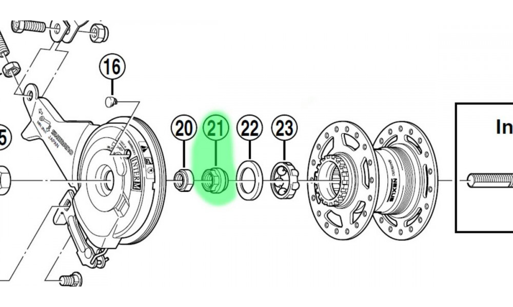 Конус втулки Shimano SG-4R35 left - 1