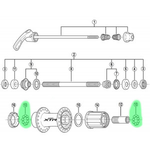 Подшипники Shimano 1/4"X18