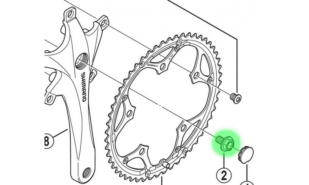 Болт шатуна Shimano FC-2350 - 2