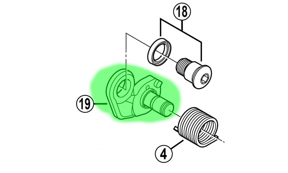 Адаптер заднего переключателя Shimano RD-TY with mount shaft - 1