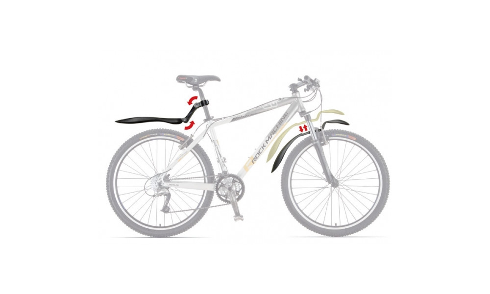 Mudguards set Simpla Raptor SDE clamp black - 2