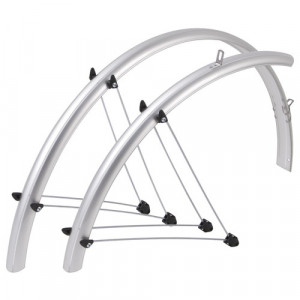 Mudguards set Orion OR 26"x53mm nylon silver