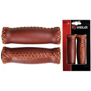 Ручки руля Velo ProX VLG-617A 127mm eco-leather brown