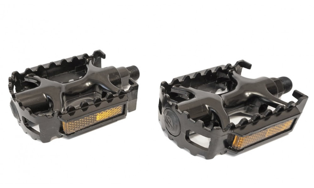 Pedals Azimut MTB black Alu 9/16" w/bearings and reflectors (1003) - 2