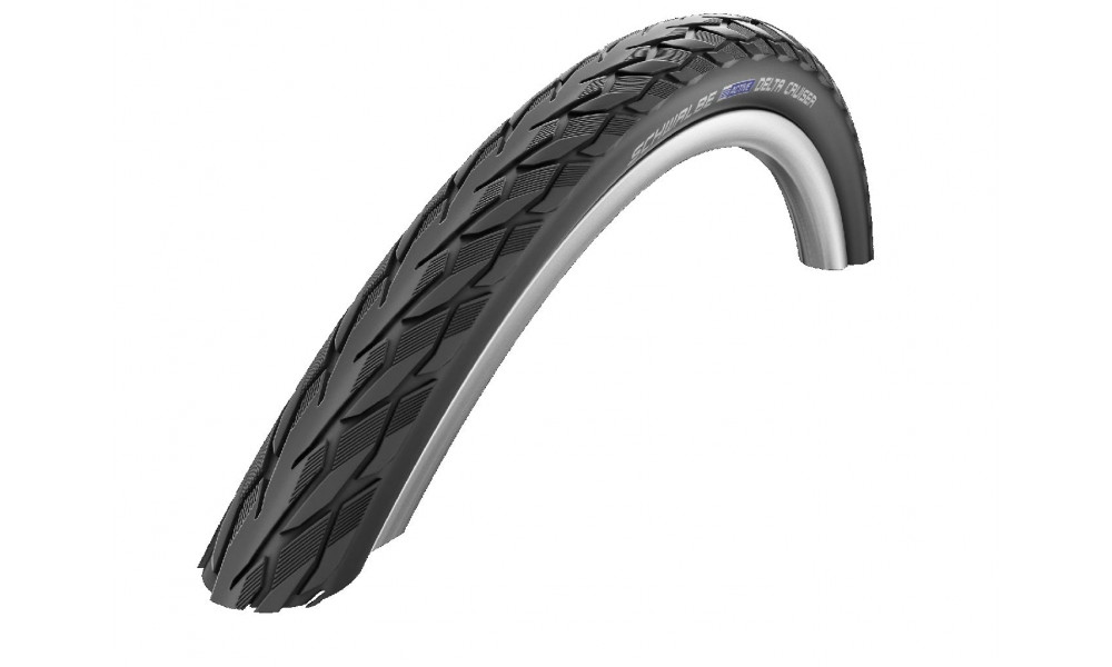 Tire 28" Schwalbe Delta Cruiser Plus HS 431 Active Wired 40-622 / 28x1.50 Black-Reflex 