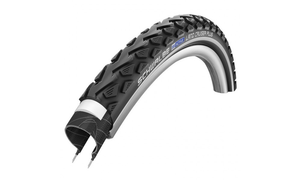 Padanga 28" Schwalbe Land Cruiser Plus HS 450, Active Wired 42-622 Black-Reflex 