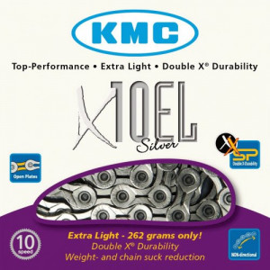 Цепь KMC X10EL Silver 10-speed 114-links