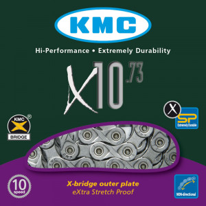 Öåļü KMC X10 Grey 10-speed 114-links