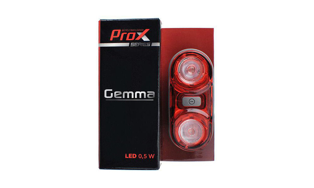 Задняя лампа ProX Gemma 2x0.5W LED with batteries - 3