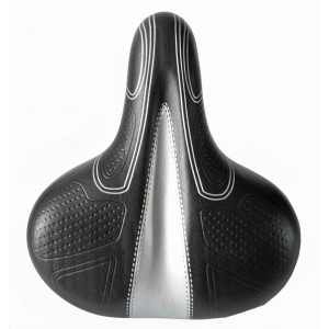 Saddle Azimut Popular Silver 250x210mm with springs (1010)