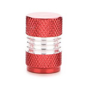 Valve cap Azimut Cilinder Alu AV red
