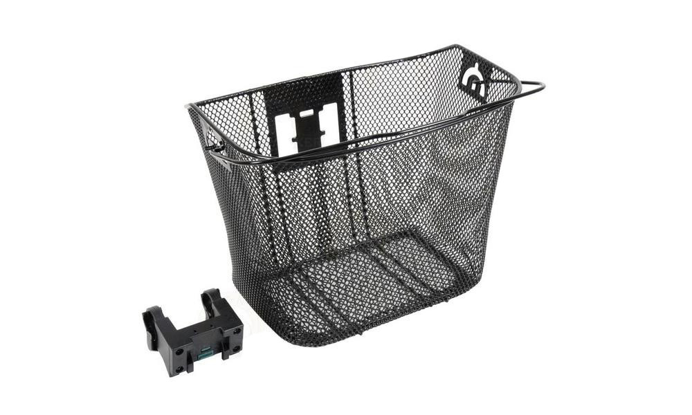 Basket front Azimut w/ plastic GREEN bracket 34x25x26cm