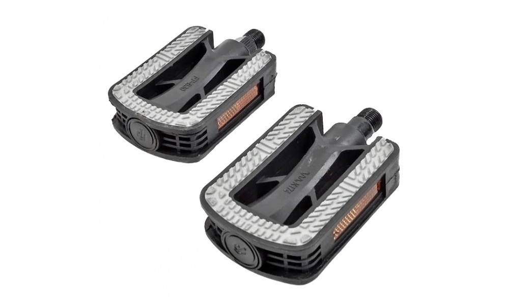 Pedals Azimut City Antislip plastic 9/16" w/bearings and reflectors (1013) - 1