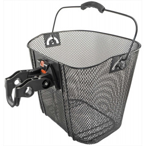 Basket front Azimut w/ plastic NEW bracket BLACK 35x26x26cm