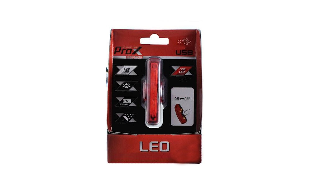 Задняя лампа ProX Leo R COB LED 40Lm USB - 2