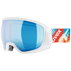 Skiing glasses Uvex Contest FM white mat / blue