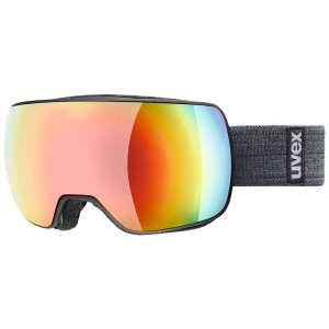 Skiing glasses Uvex Compact FM black mat / rainbow
