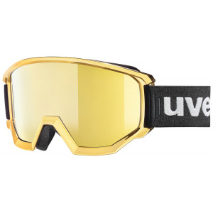 Skiing glasses Uvex Athletic FM chrome gold