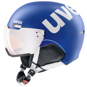 Skiing helmet Uvex HLMT 500 visor cobalt-white mat