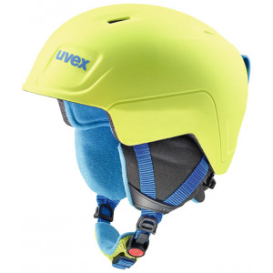Skiing helmet Uvex Manic Pro lime-blue met mat