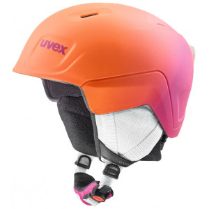 Skiing helmet Uvex Manic Pro pink-orange met mat