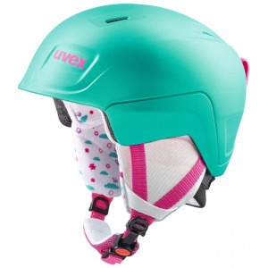 Skiing helmet Uvex Manic Pro mint-pink met mat