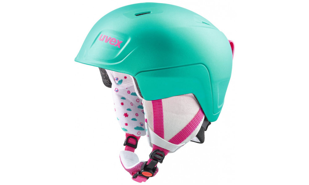 Skiing helmet Uvex Manic Pro mint-pink met mat 