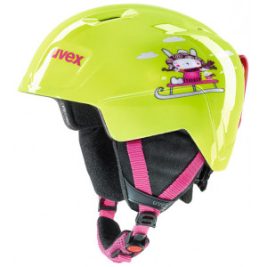 Skiing helmet Uvex Manic lime snow bunny