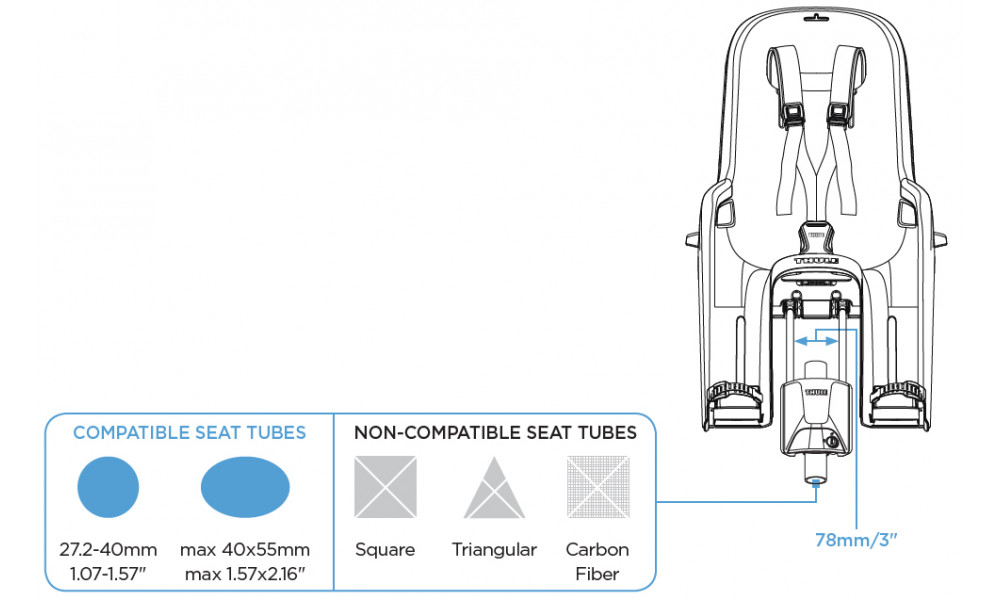 Baby seat Thule RideAlong frame dark grey - 7