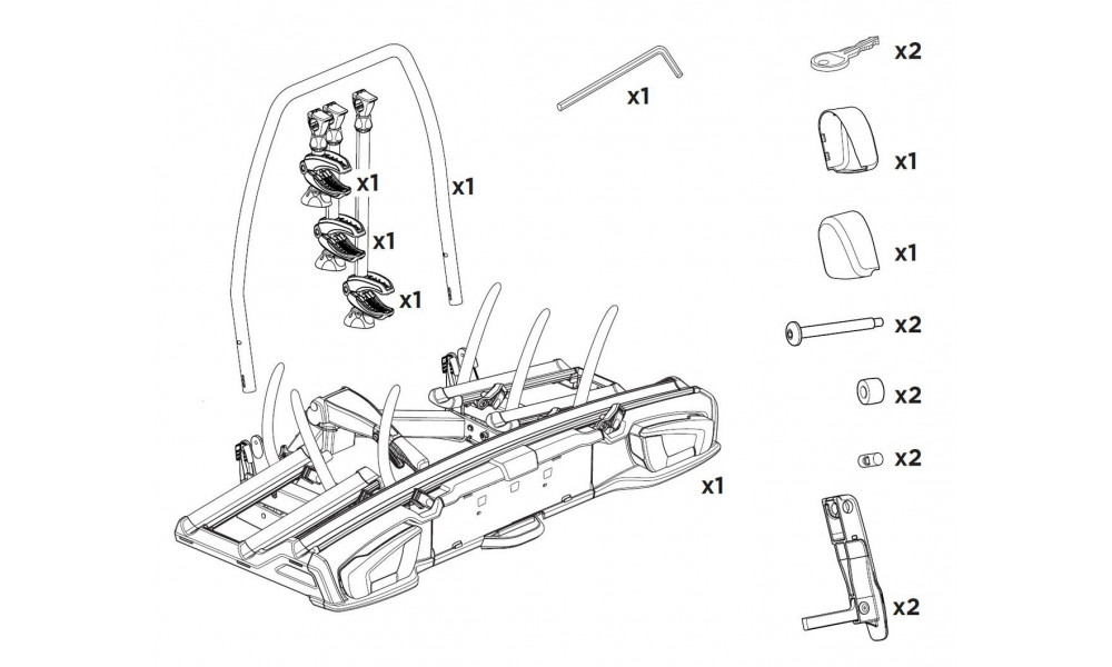 Крепления для велосипедов Thule VeloSpace XT 939 3 вел. (13pin) - 11