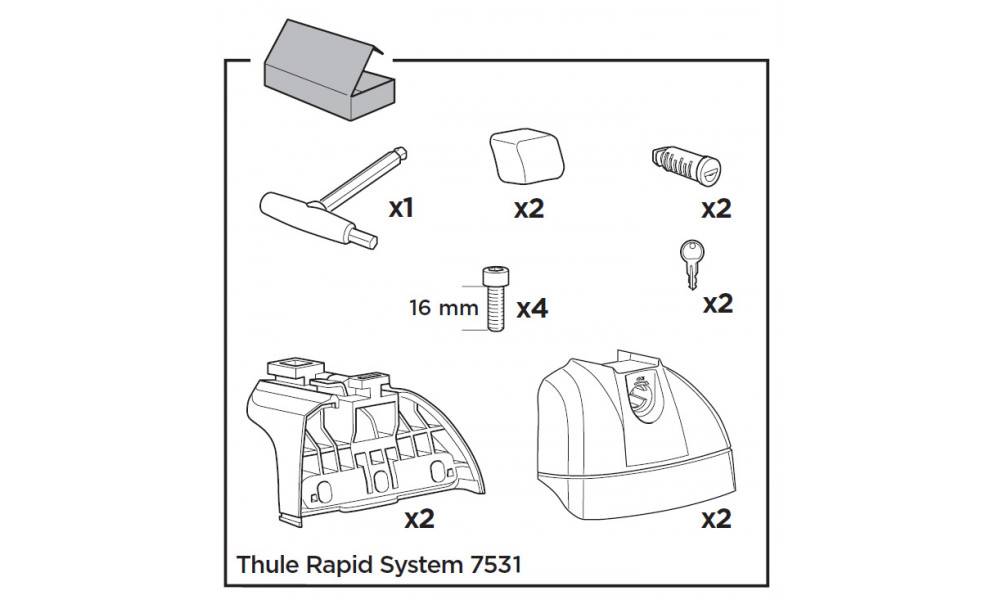 Roof rack feet Thule Rapid System 7531 (2 pcs.) - 4