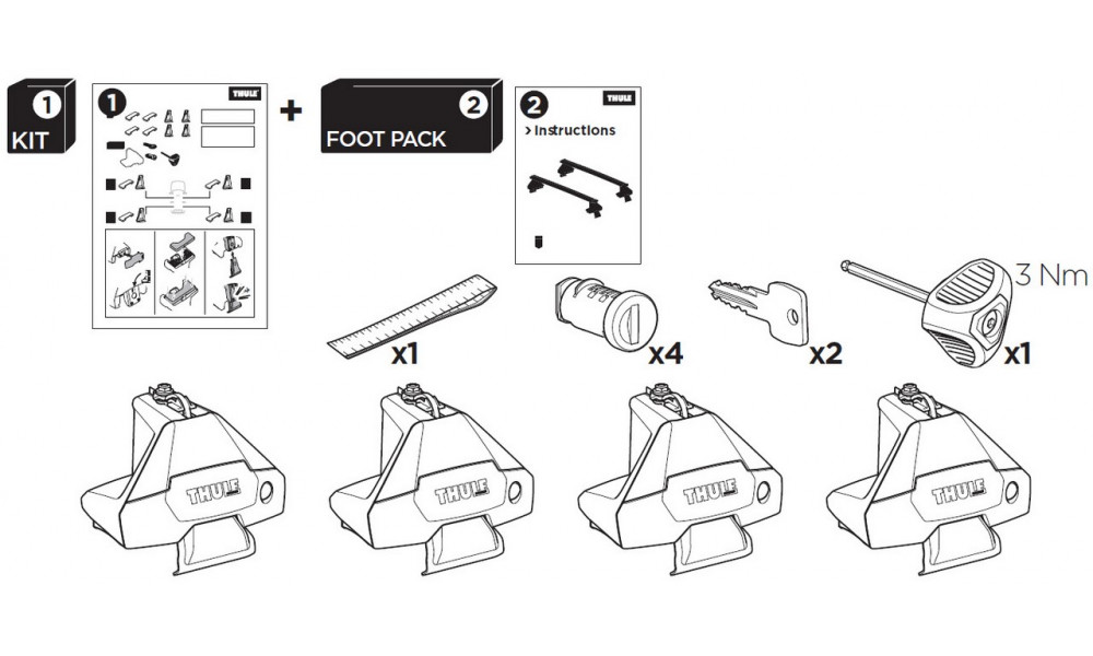 Ножки для упоров Thule Evo Clamp - 5